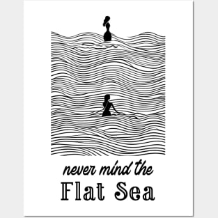 never mind the flat sea, surf girl vibes, v2 Posters and Art